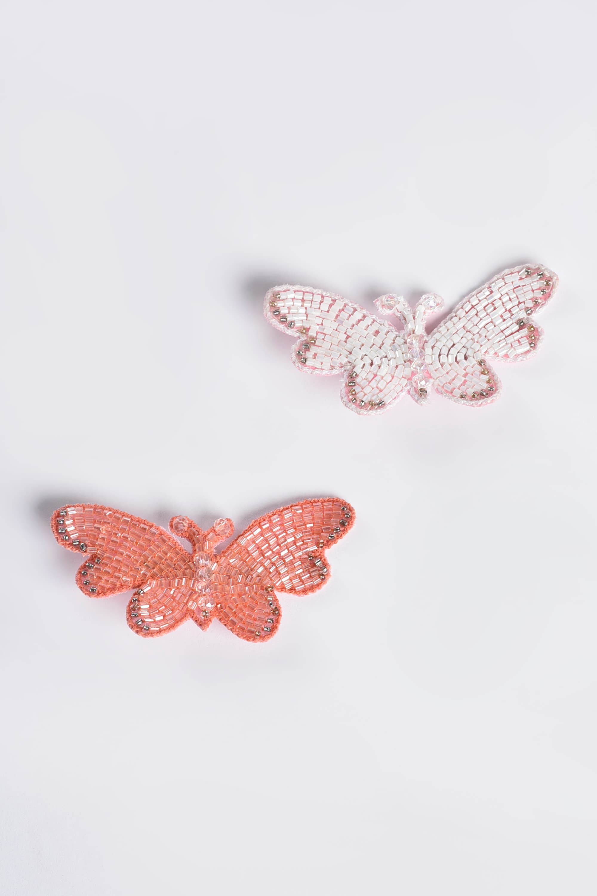FlutterTales – Butterfly Hair Pins, White  (Set of 2)