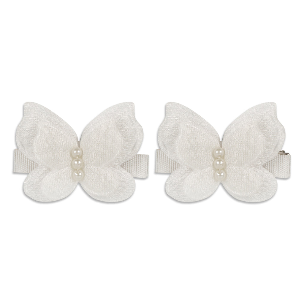 White butterfly hair clip