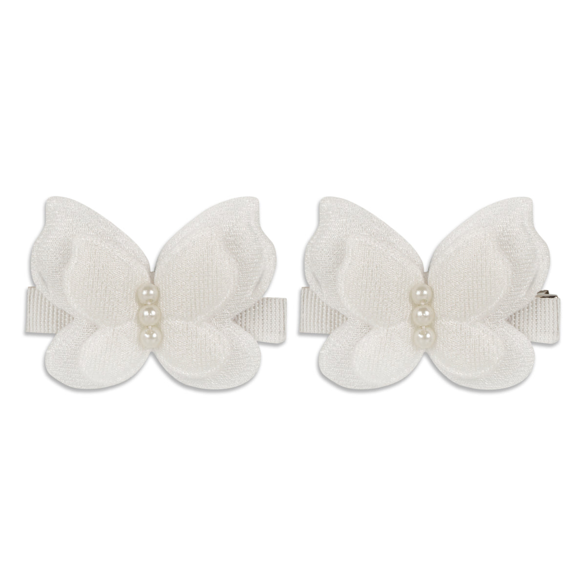 White butterfly hair clip
