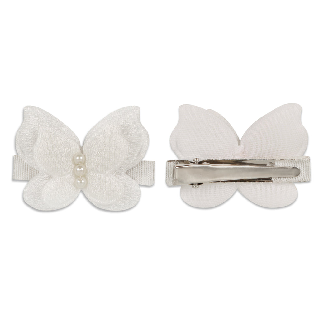 White butterfly hair clip