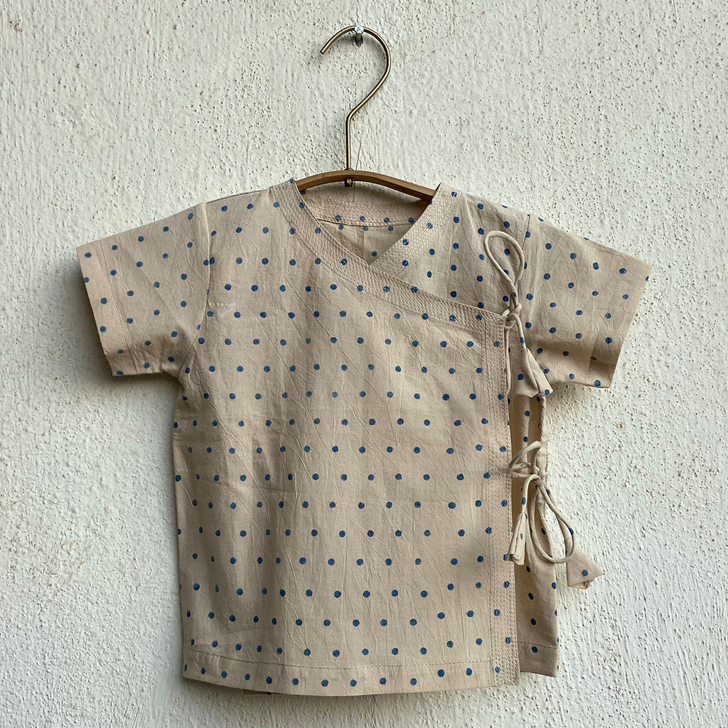 Unisex Organic Indigo Raidana Angarakha + Indigo Check Pants