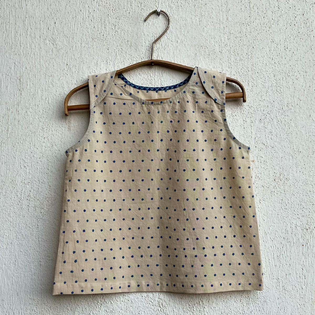 Unisex Organic Indigo Raidana Jhabla With Indigo Check Pants