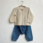 Unisex Organic Indigo Bag - Raidana + Check Kurta + Check Pants