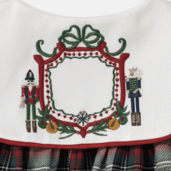 Ivory Plaid Nutcracker Romper