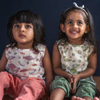 Unisex Organic Koi Jhabla With Mint Pants