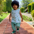 Unisex Organic Koi Jhabla With Mint Pants