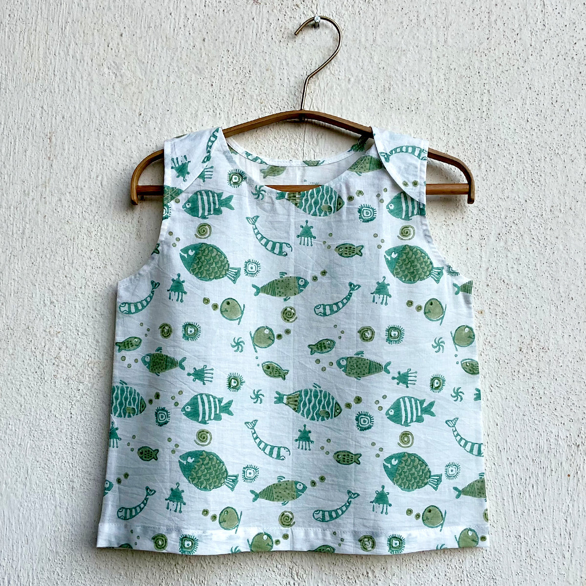 Unisex Organic Koi Jhabla With Mint Pants