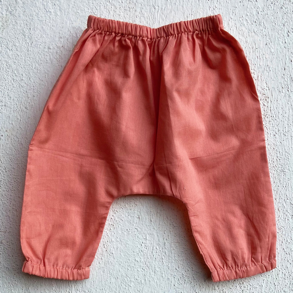 Unisex Organic Koi Peach Jhabla With Peach Pants