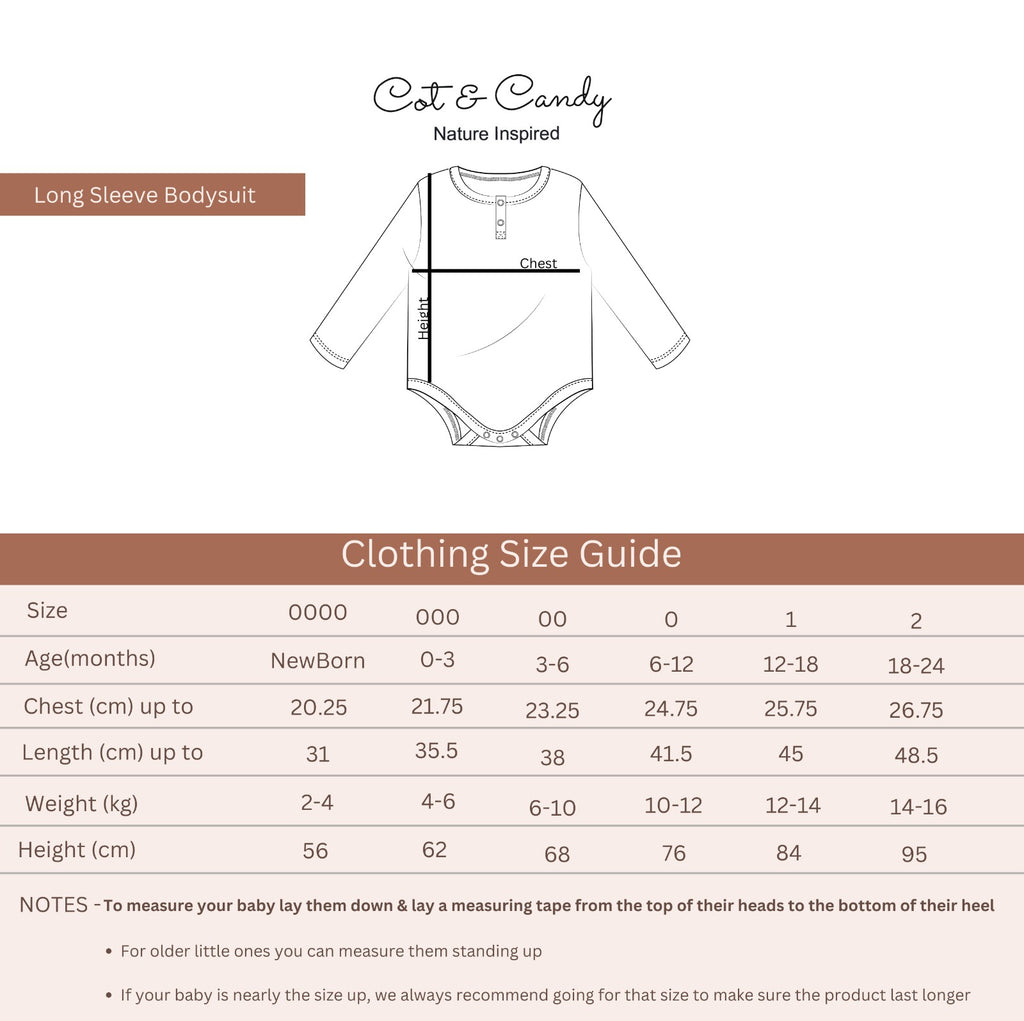 Cot & Candy Baby Organic Long Sleeve Bodysuit-Lemon Love