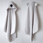 Unisex Organic Cotton Hooded Towel, 0-18months – Koala Bear-Grey