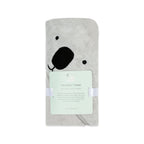 Unisex Organic Cotton Hooded Towel, 0-18months – Koala Bear-Grey