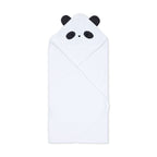 Unisex Organic Cotton Hooded Towel, 0-18months – Panda-White