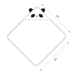 Unisex Organic Cotton Hooded Towel, 0-18months – Panda-White