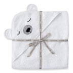 Unisex Organic Cotton Hooded Towel, 0-18months –Polar Bear-White