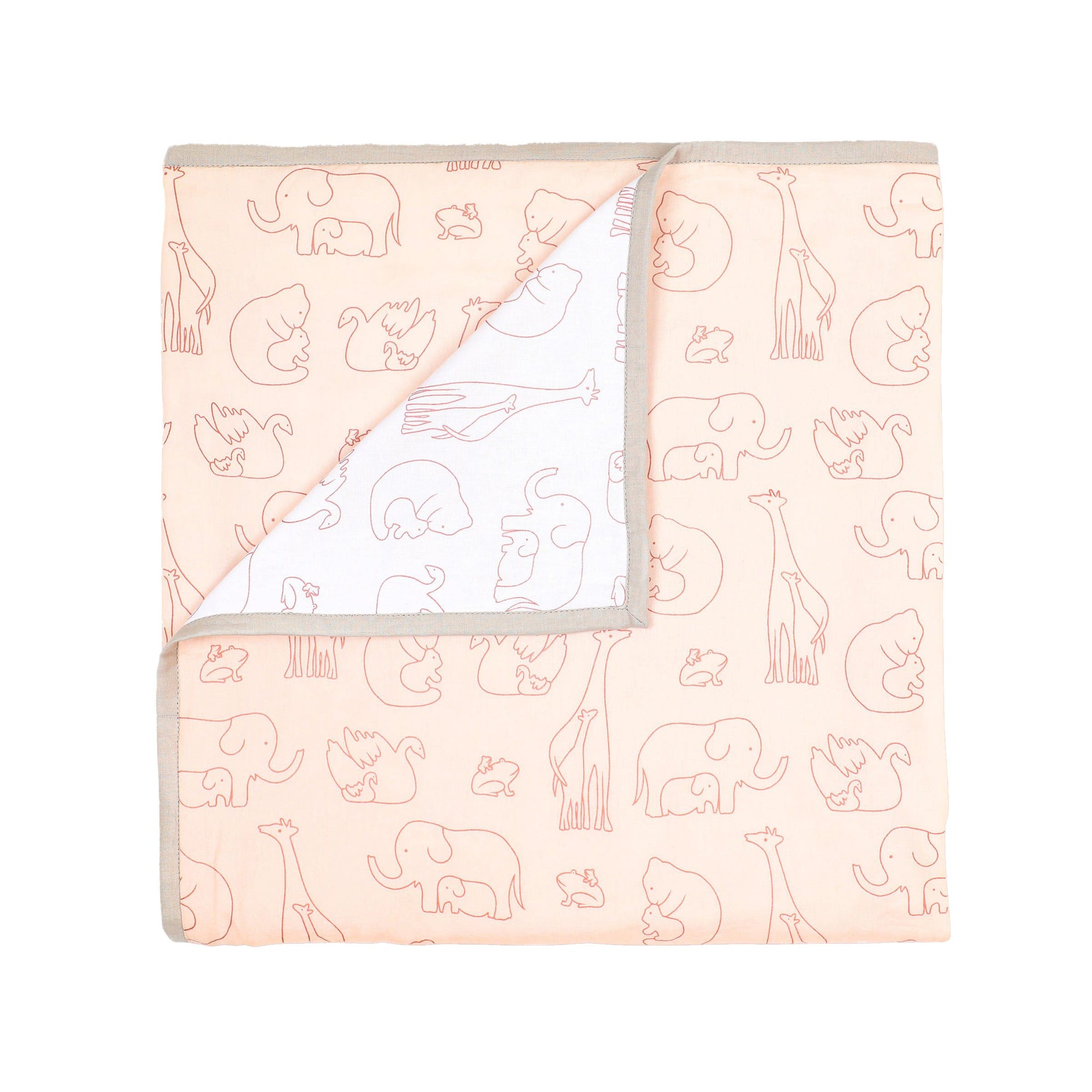 Girl Organic Cotton Dohar Blanket, 0-3 years - Always Be My Baby-Pink