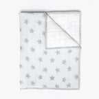 Boy Organic Cotton Dohar Blanket, 0-3 years - Sleepy Star - Blue