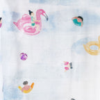 Boy Organic Bamboo Muslin Swaddles, 0-1 year-Pool Floaties-Blue