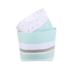Boy 100% Cotton Fabric Storage Baskets 2-5 years Blue