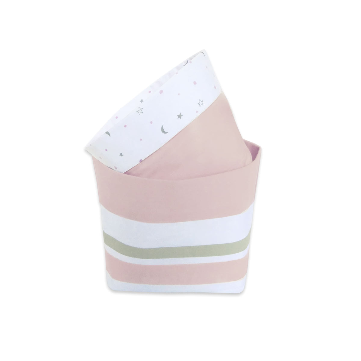 Girl 100% Cotton Fabric Storage Baskets 2-5 years Pink