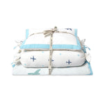 Boy Organic Cotton Mini Cot Bedding Set, 0-2 years Dream Wings-Blue