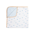 Boy Organic Cotton Mini Cot Bedding Set, 0-2 years Sea Breeze-Blue