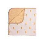 Unisex Organic Muslin Cotton Mini Cot Bedding Set, 0-2 years Pineapple Bliss-Yellow