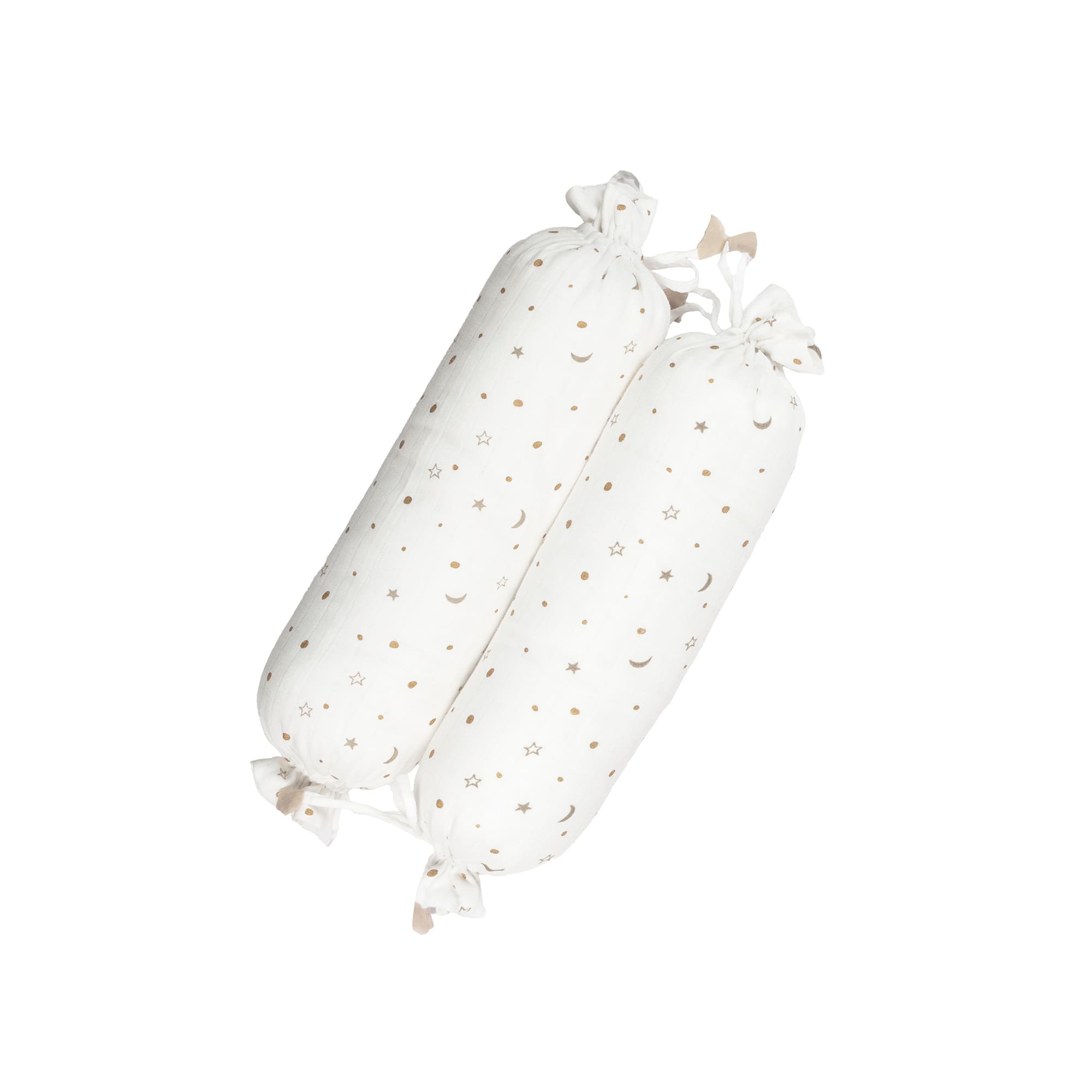 Unisex Organic Muslin Mini Cot Bedding Set, 0-2 years Sleepy Star (Metallic)-Grey