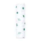 Unisex Organic Bamboo Muslin Swaddles, 0-1 year-Tropical Vibes Only-Green