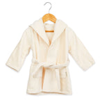 Boy Organic Cotton Hooded Bathrobe, 0-1 year - Cream