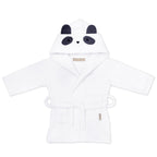 Unisex Organic Cotton Hooded Bathrobe, 0-1 year – Panda-White