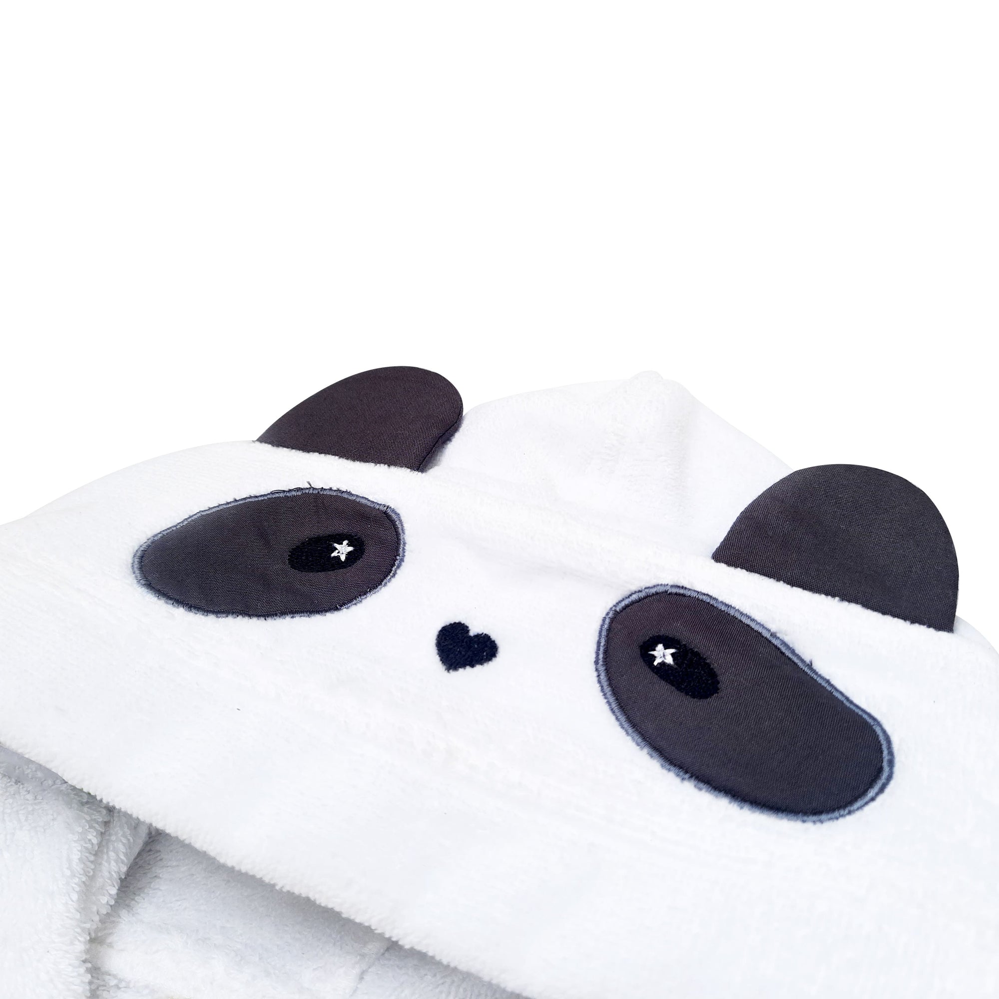 Unisex Organic Cotton Hooded Bathrobe, 0-1 year – Panda-White