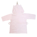 Girl Organic Cotton Hooded Bathrobe, 0-1 year – Unicorn-Pink