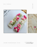 Pookalam: Hand Embroidered Offwhite Full Length Skirt Top Set In Moss Cotton Fabric With Bowclip