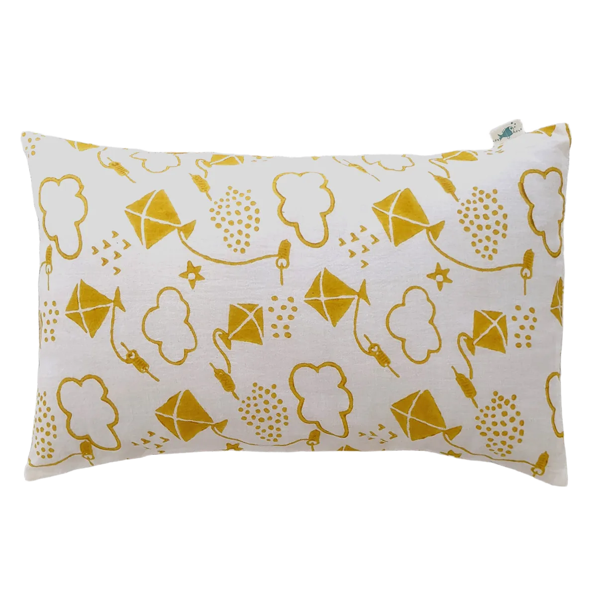 Organic Kite Print Kapok Pillow