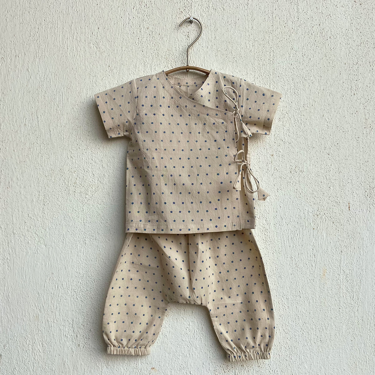 Unisex Organic Zoo Indigo Raidana Angrakha + Matching Pants