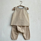Unisex Organic Zoo Indigo Raidana Jhabla With Matching Pants