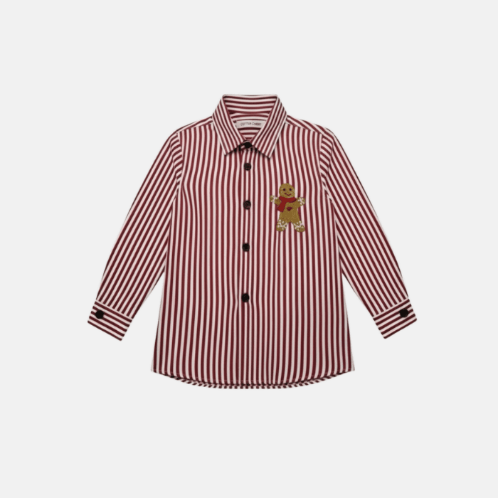 Red Striped Gingerbread Man Shirt