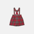 Red Tartan Suspender Shorts