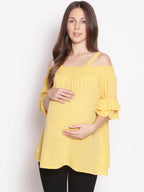 Women Yellow Maternity Top