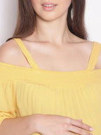 Women Yellow Maternity Top