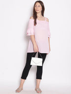 Women Pink Maternity Top
