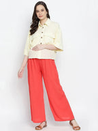 Women's Red Maternity Pant
