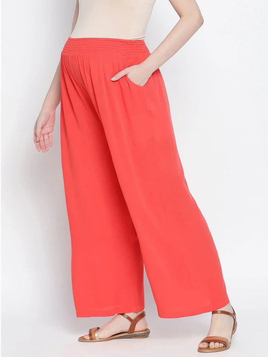 Women's Red Maternity Pant
