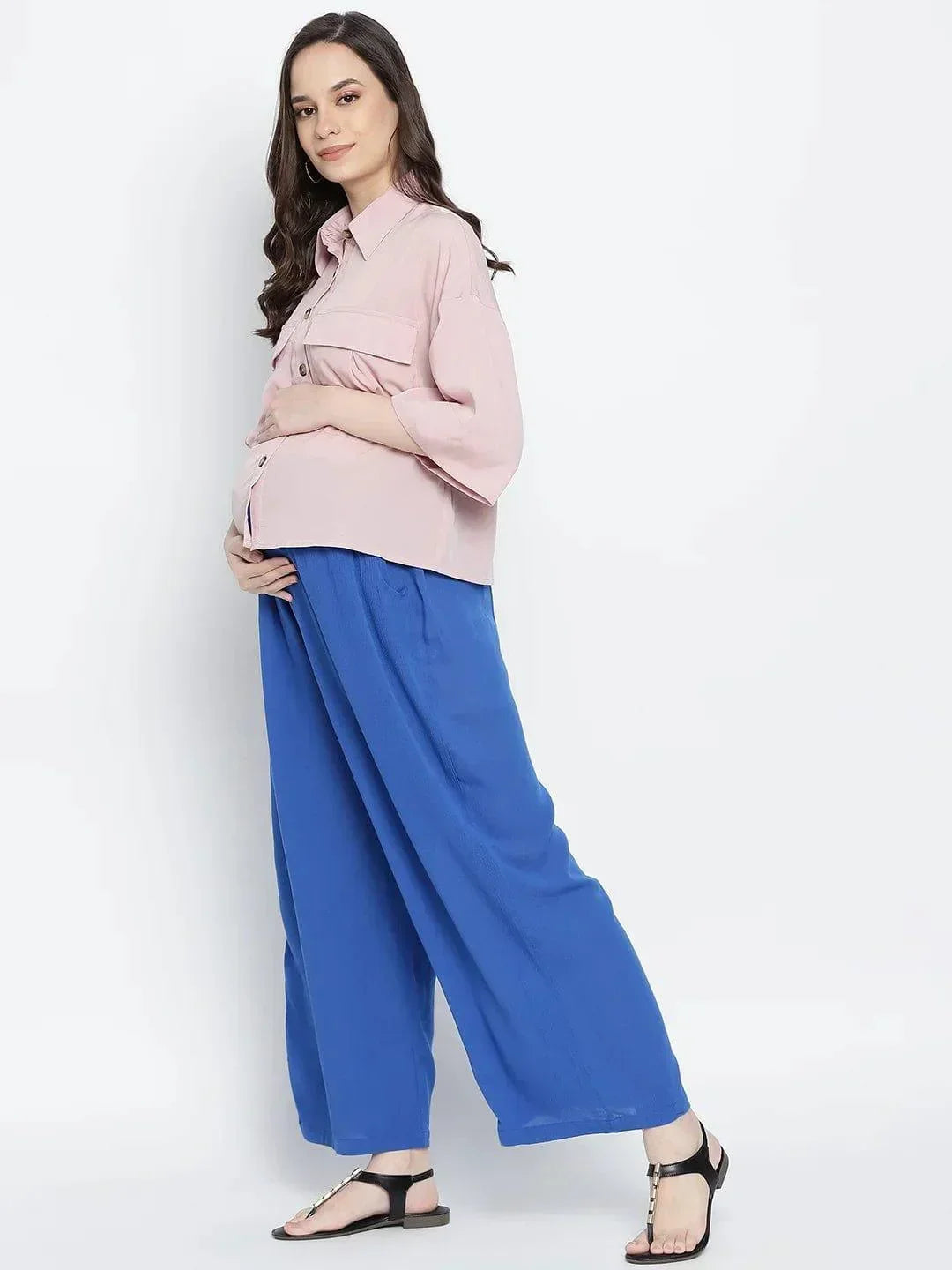 Aqua Blue Maternity Pant
