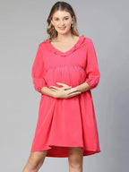 Women's Pink Maternity Dress