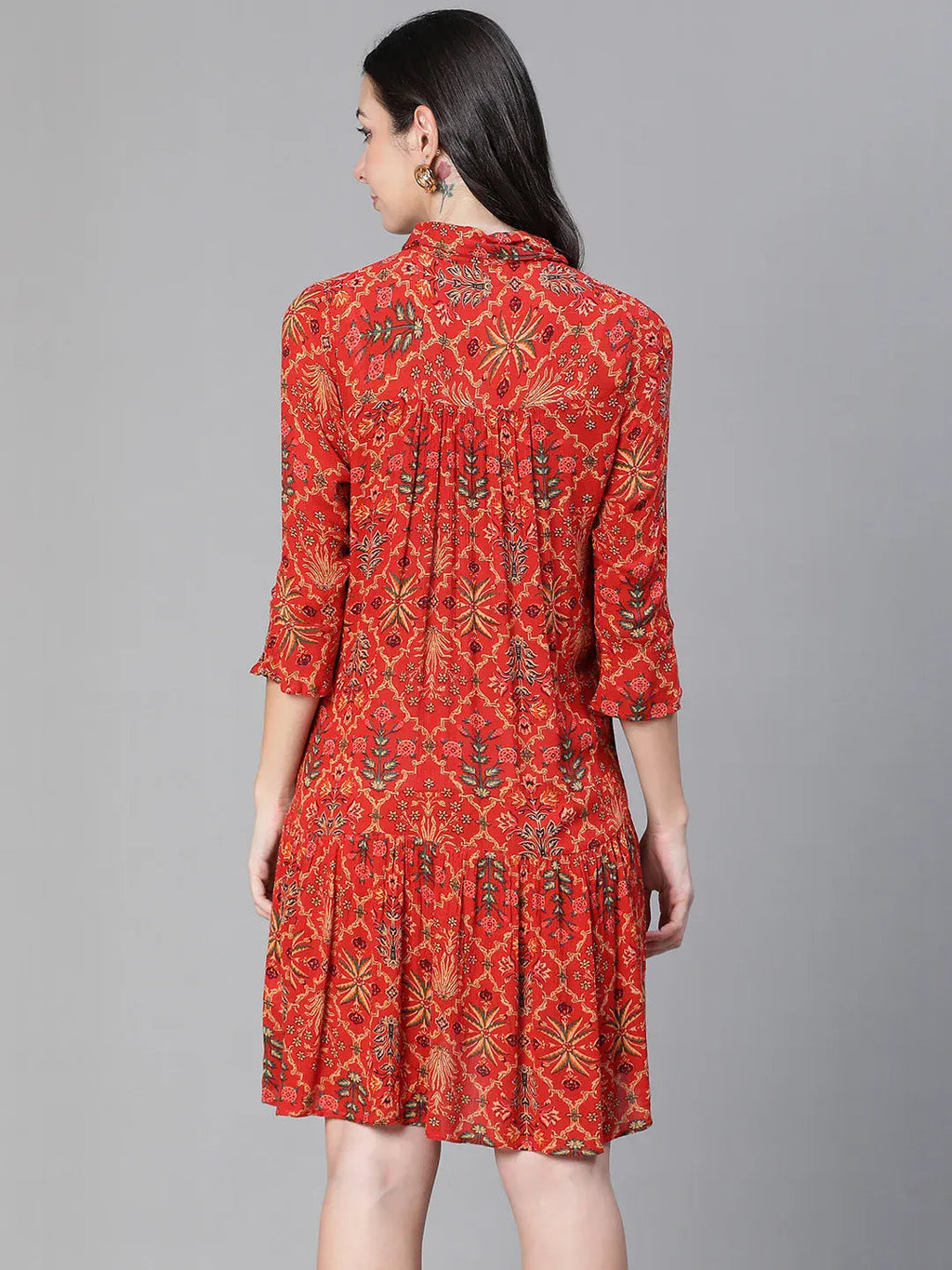 Women Red printed Maternity Dress