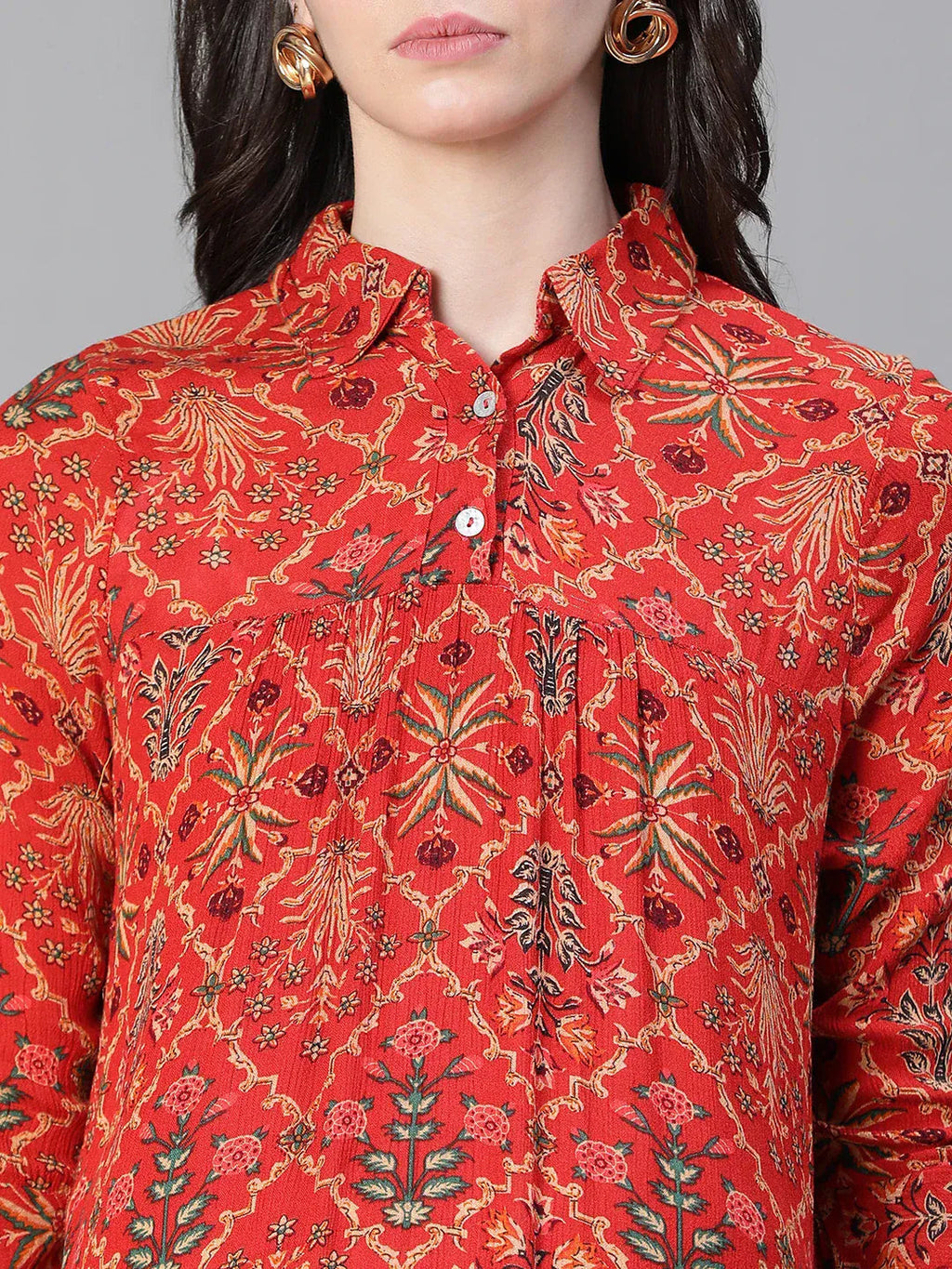 Women Red printed Maternity Dress