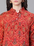 Women Red printed Maternity Dress