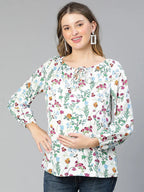 Women Floral Print Maternity Top