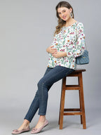Women Floral Print Maternity Top